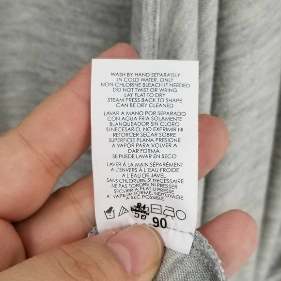 Cabi Taylor Surplice V-Neck Twist Front Draped Long Sleeve Tee Top Sz Small Gray - Picture 6 of 7